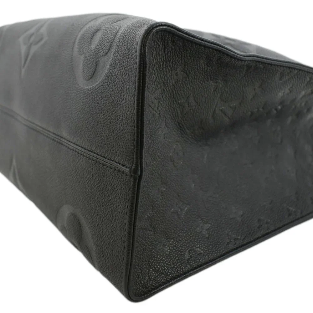 LOUIS VUITTON  Onthego GM Monogram Empreinte Leather Tote Bag Black - Picture 8 of 12